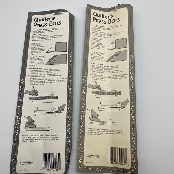 2 NIP Vintage Quilters Press Bars Set of 5 Sewing Crafts Quilting Yellow & Black - Picture 2 of 2